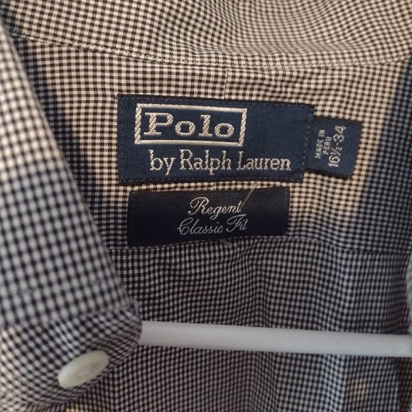 Polo by Ralph Lauren Regent classic fit gray 16 1/2-34 button down shirt like ne - Picture 2 of 4